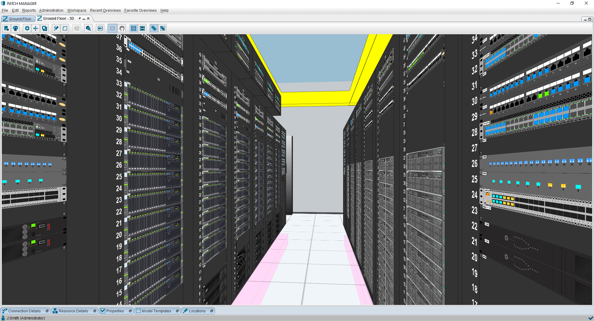 PATCH MANAGER data center 3D overview